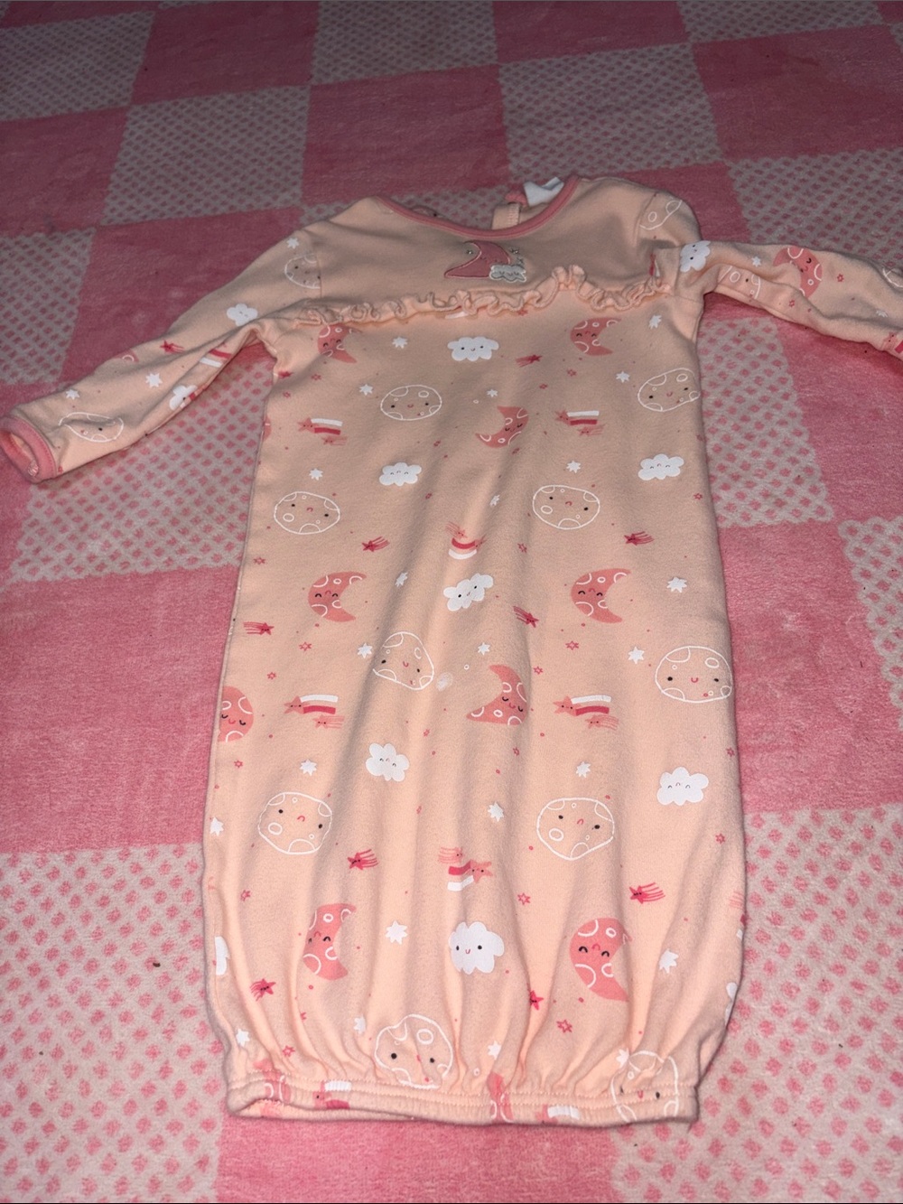 Starting Out Peach Moon & Cloud Sleep Sack - Soft Stretch Pajama